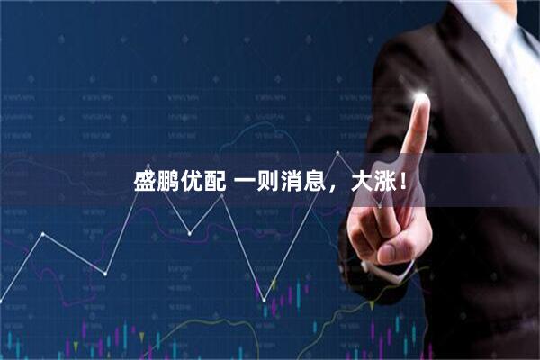 盛鹏优配 一则消息，大涨！