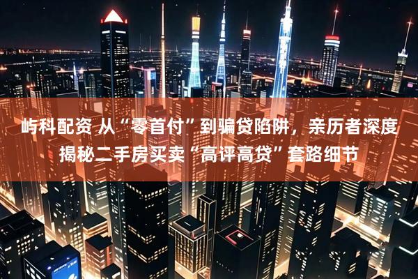 屿科配资 从“零首付”到骗贷陷阱，亲历者深度揭秘二手房买卖“高评高贷”套路细节